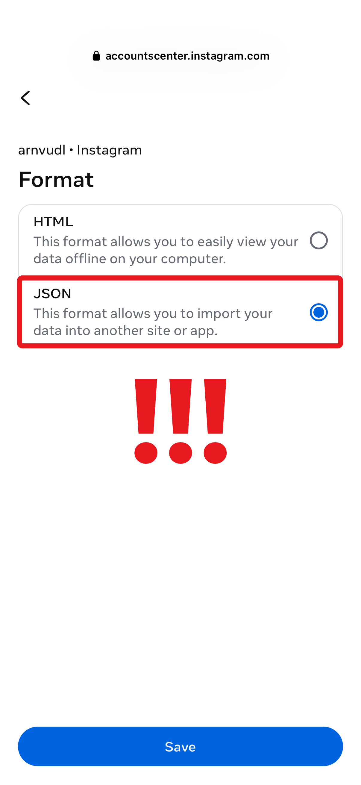 Format : JSON, sans exception